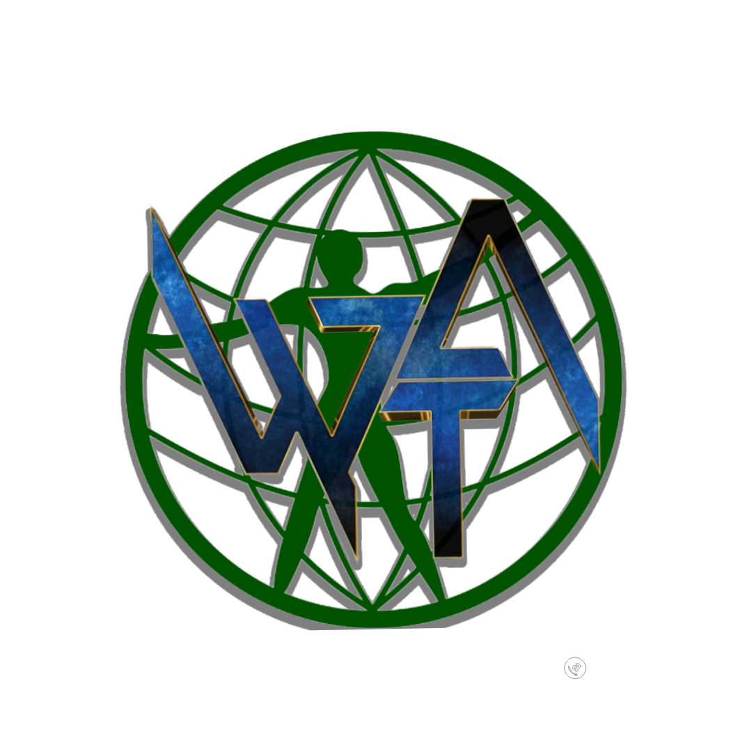 WTA logo with globe symbol and text: 1HOME 1FAMILY 1CITIZENSHIP - Global Citizens' Independent Organization - Membership-Based Cooperation - WTA: A Great Grand System Covering Hospital, Government, Education, Services, Art and Craft, Cinema, Fashion, and More.