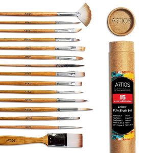ARTIOS Masterstroke 15-Piece Handmade Professional Paint Brush Set