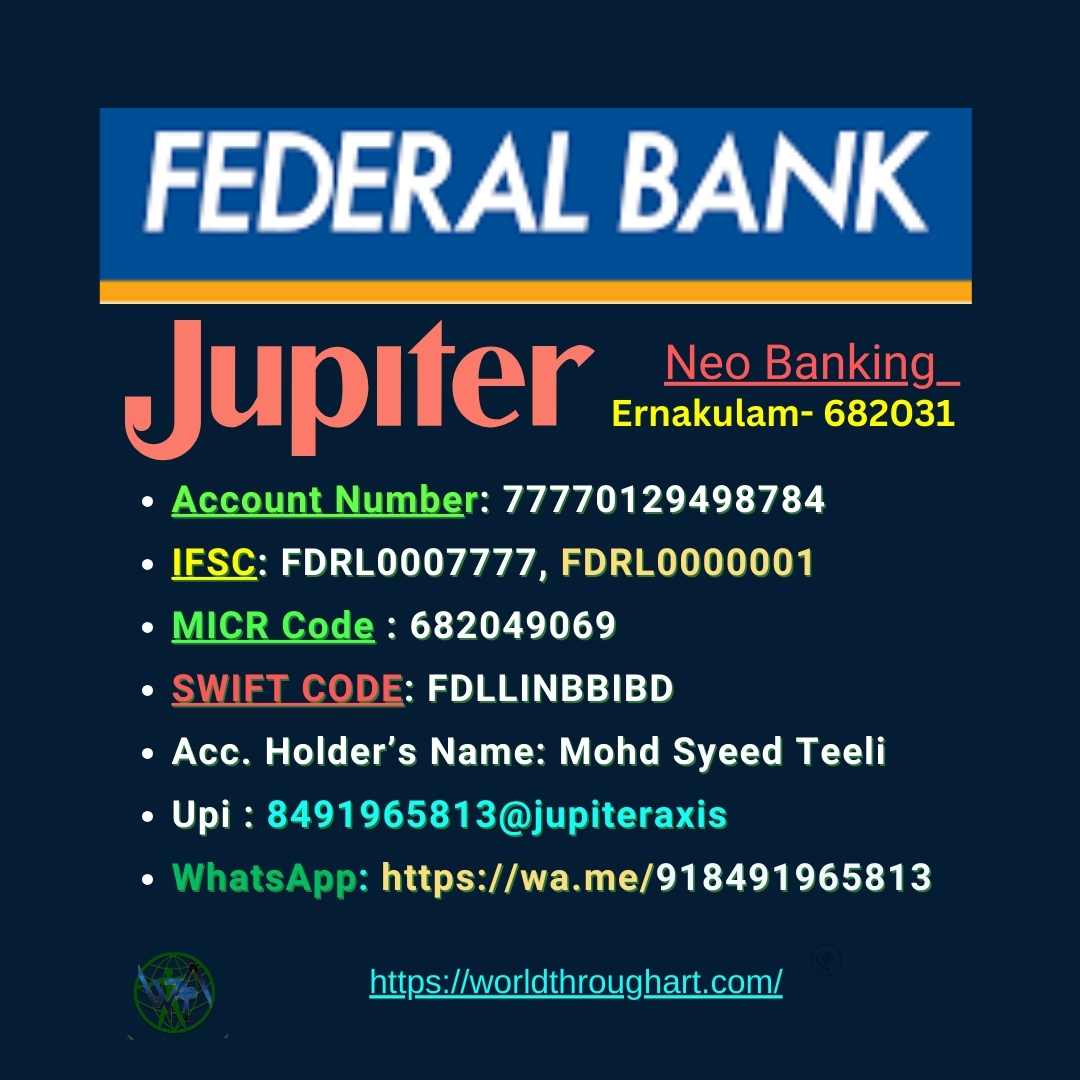 Federal Bank International Transfer - Jupiter Neo Banking - Cosmo Payment Hub at WorldThroughArt.com